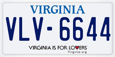 VA license plate VLV6644