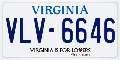 VA license plate VLV6646