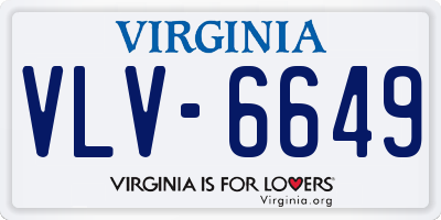 VA license plate VLV6649