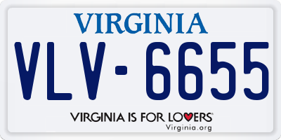 VA license plate VLV6655