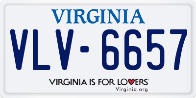 VA license plate VLV6657