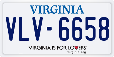 VA license plate VLV6658