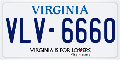 VA license plate VLV6660