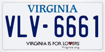 VA license plate VLV6661