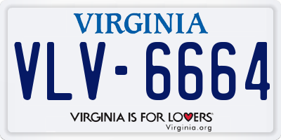 VA license plate VLV6664