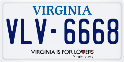 VA license plate VLV6668