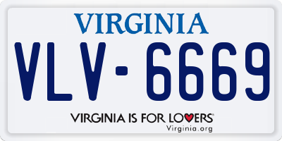 VA license plate VLV6669