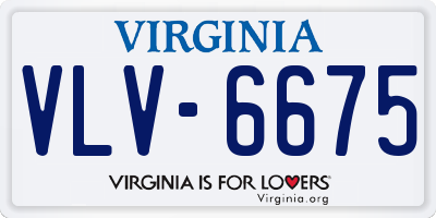 VA license plate VLV6675