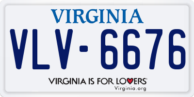 VA license plate VLV6676