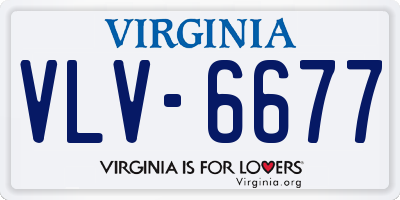 VA license plate VLV6677