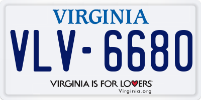 VA license plate VLV6680