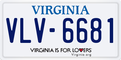 VA license plate VLV6681