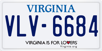 VA license plate VLV6684