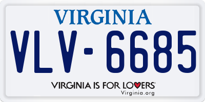 VA license plate VLV6685