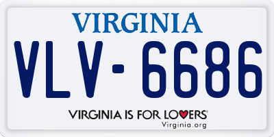 VA license plate VLV6686