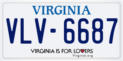 VA license plate VLV6687