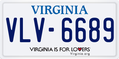 VA license plate VLV6689