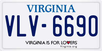 VA license plate VLV6690