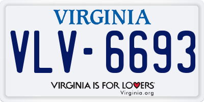 VA license plate VLV6693