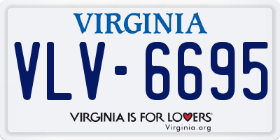 VA license plate VLV6695