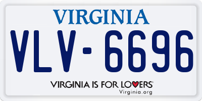 VA license plate VLV6696