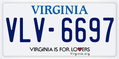 VA license plate VLV6697