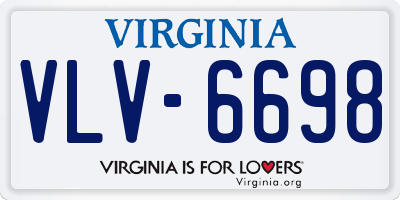 VA license plate VLV6698