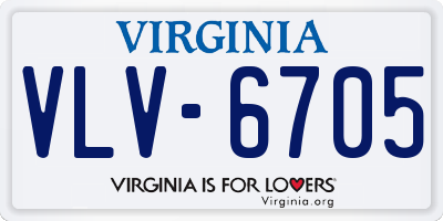 VA license plate VLV6705