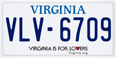 VA license plate VLV6709