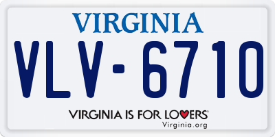 VA license plate VLV6710