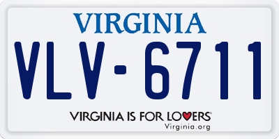 VA license plate VLV6711