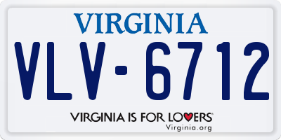 VA license plate VLV6712