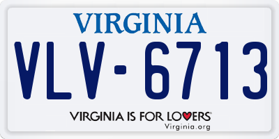 VA license plate VLV6713