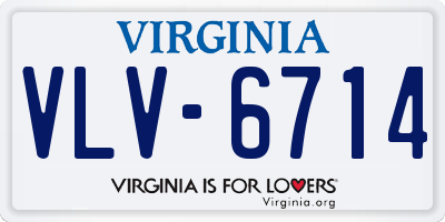 VA license plate VLV6714