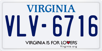 VA license plate VLV6716