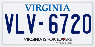 VA license plate VLV6720