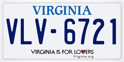 VA license plate VLV6721