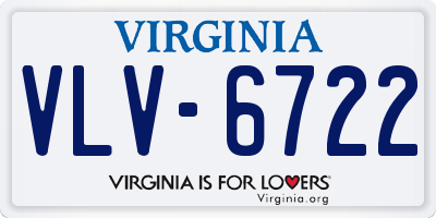 VA license plate VLV6722