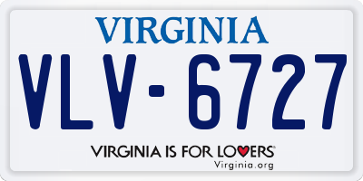 VA license plate VLV6727