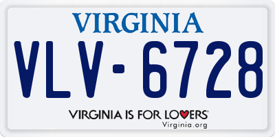 VA license plate VLV6728