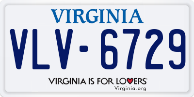 VA license plate VLV6729