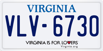 VA license plate VLV6730