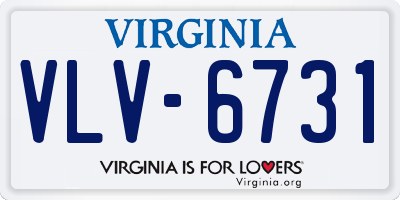 VA license plate VLV6731