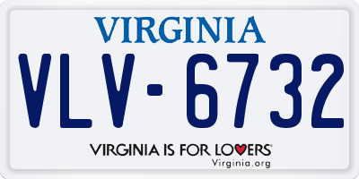 VA license plate VLV6732