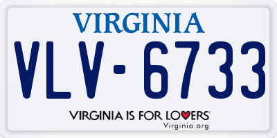 VA license plate VLV6733