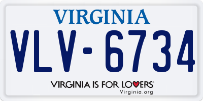 VA license plate VLV6734