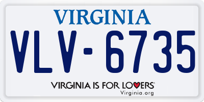 VA license plate VLV6735