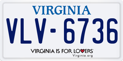 VA license plate VLV6736