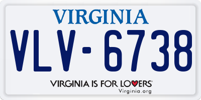 VA license plate VLV6738