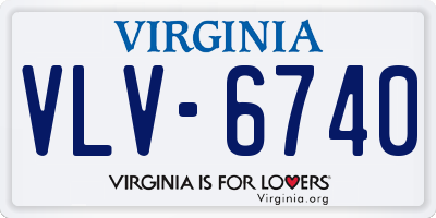 VA license plate VLV6740